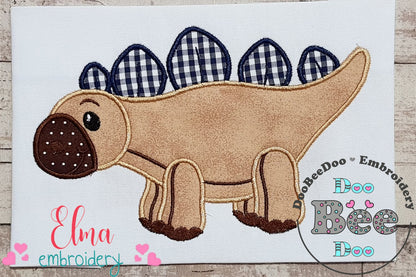 Stegosaurus Dinosaur - Applique - Machine Embroidery Design