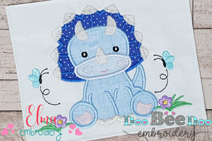 Baby Dinosaur Boy - Applique - Machine Embroidery Design