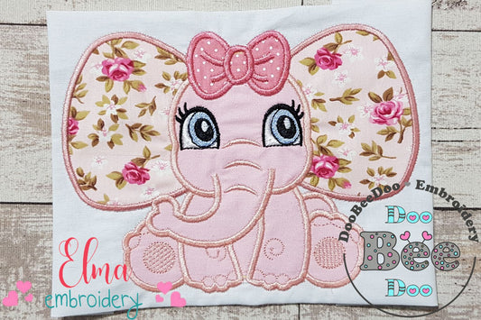 Elephant Girl Big Ears - Applique