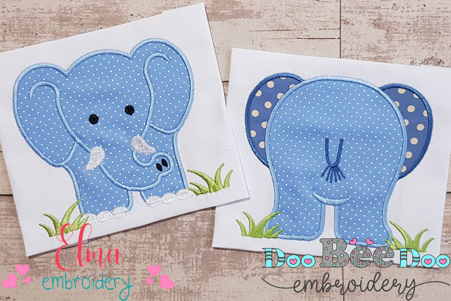 Elephant Boy Front and Back - Applique