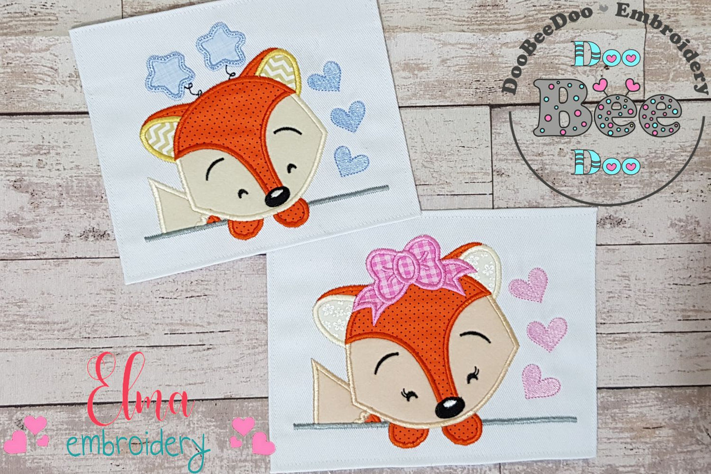 Fox Boy and Girl - Set of 2 designs - Applique