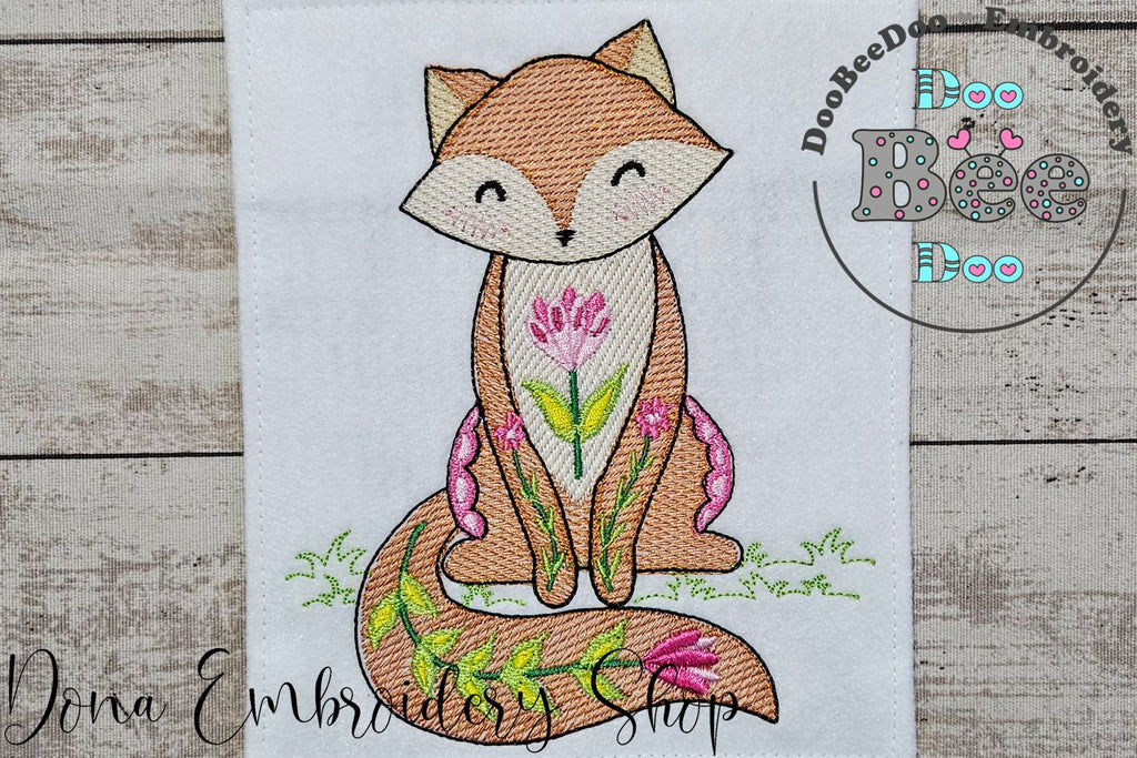 Flower Fox - Rippled Stitch
