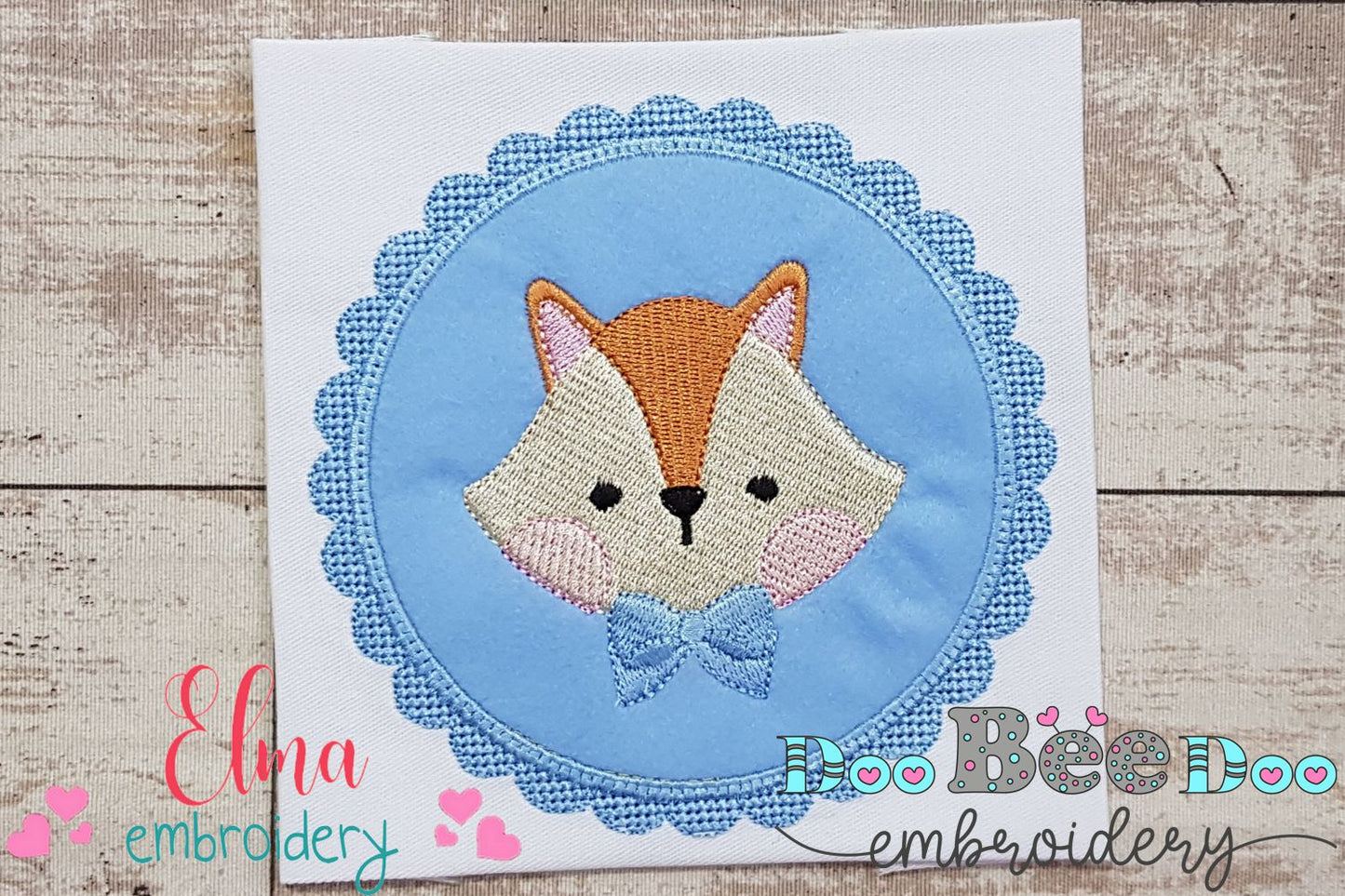 Fox Boy Face Frame - Applique