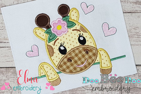 Giraffe Girl - Applique Embroidery