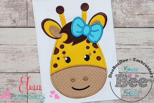 Giraffe Face Girl - Applique