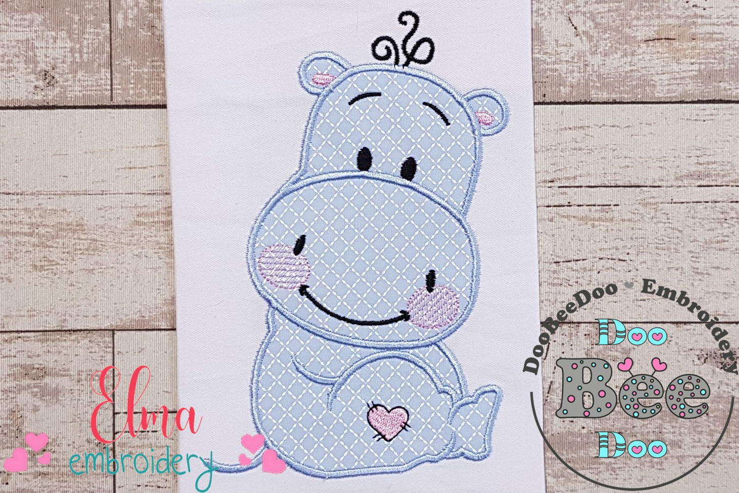 Hippo Boy - Applique