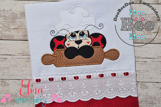 Kitchen Chef Ladybug - Applique