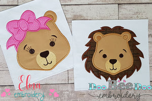 Lion Girl and Boy - Set of 2 designs  - Applique