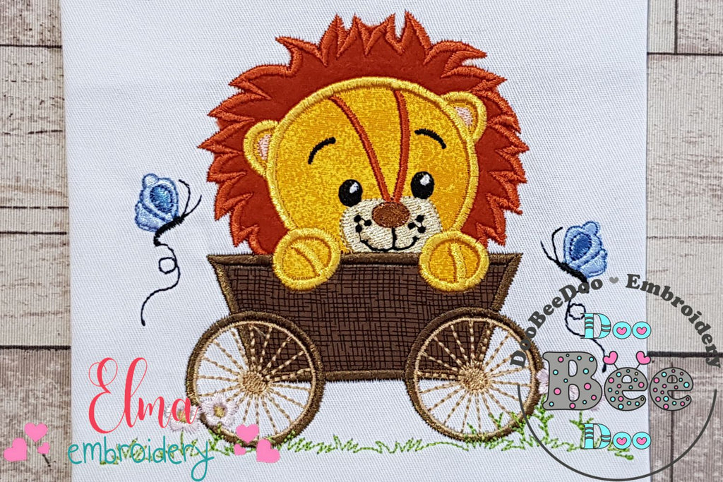 Lion Boy in the Wagon  - Applique