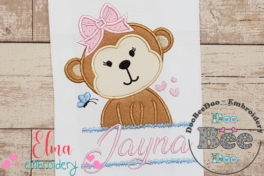 Split Monkey Girl - Applique