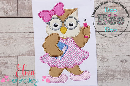 Teacher Owl - Applique