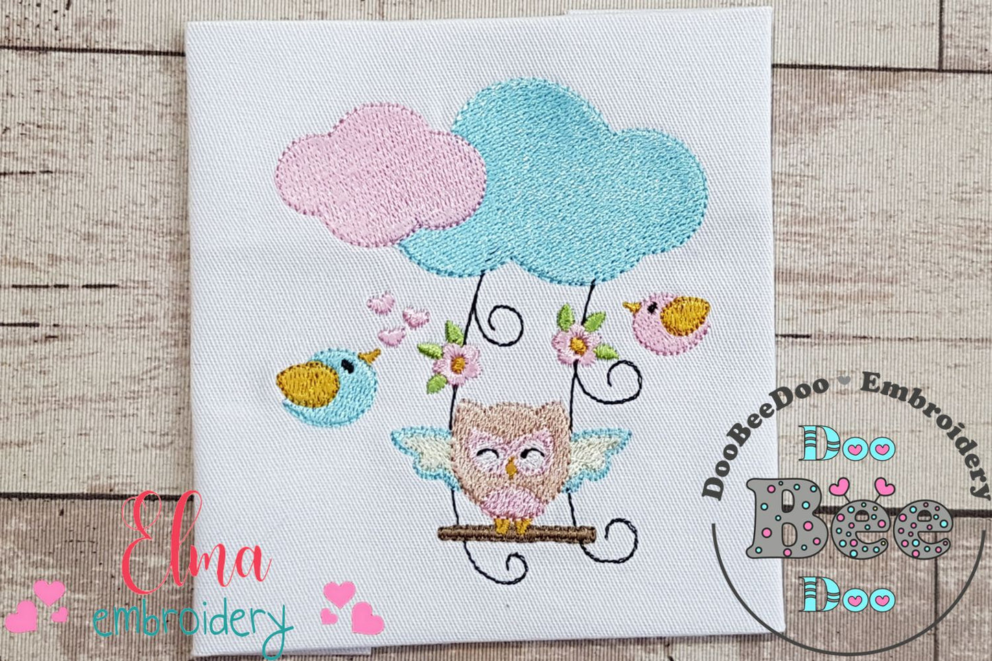 Owl on the Cloud Swing - Fill Stitch