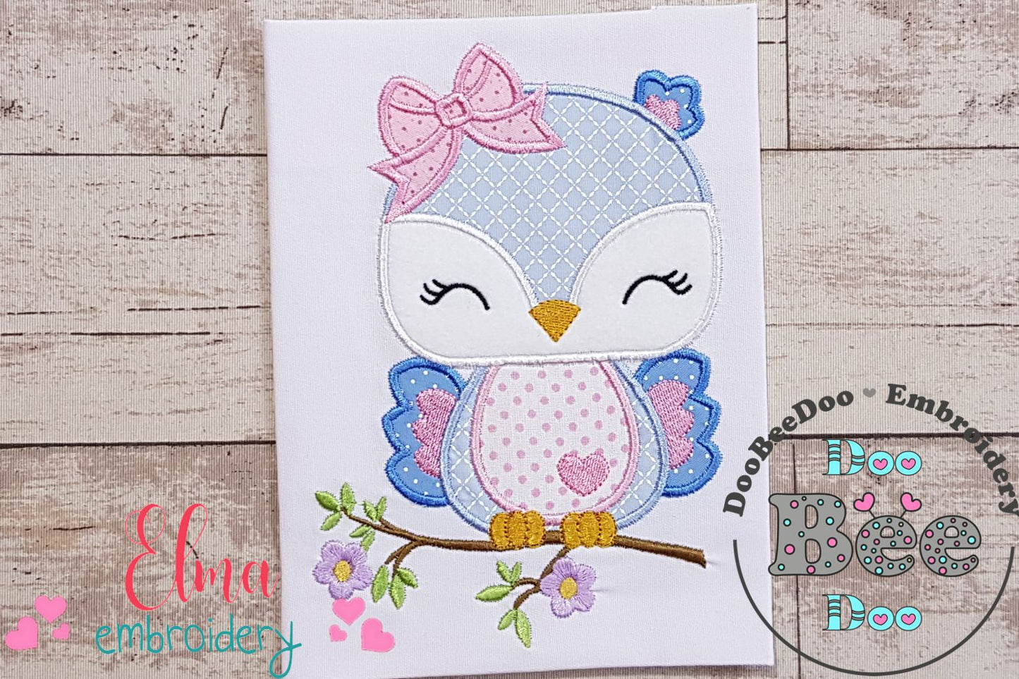 Cute Owl Girl - Applique