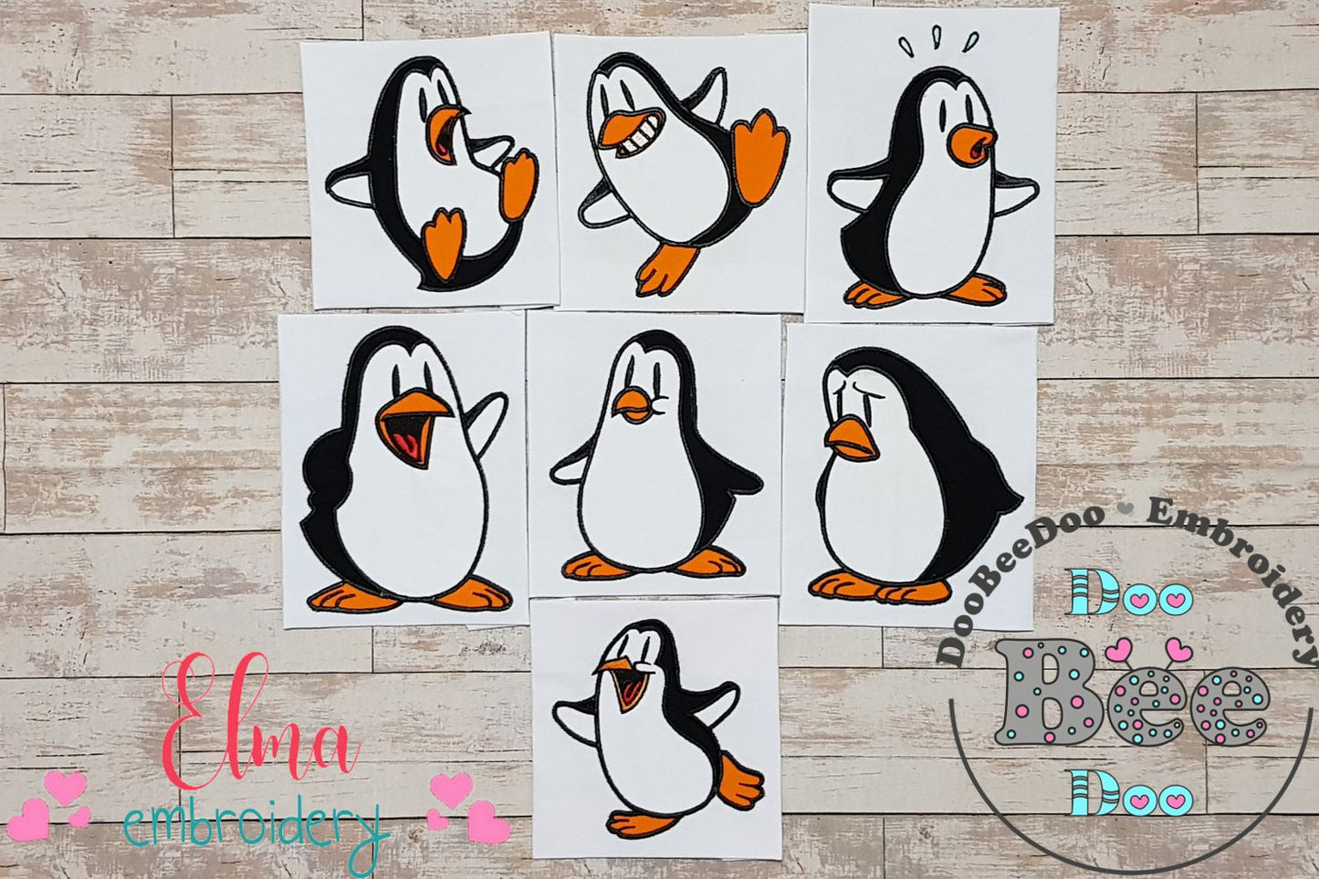 Penguin Collection - Applique - Set of 7 desings