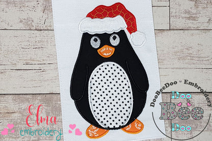 Christmas Santa Penguin - Applique