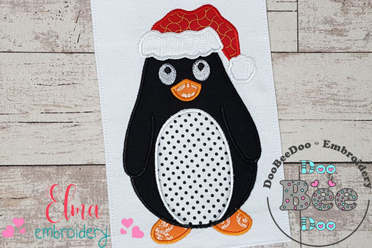 Christmas Santa Penguin - Applique