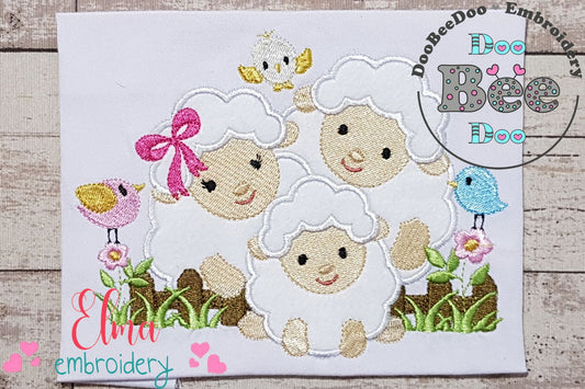 Family of Sheeps - Applique