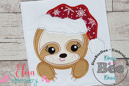 Baby Sloth Santa Girl - Applique