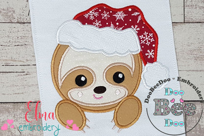 Baby Sloth Santa Boy - Applique