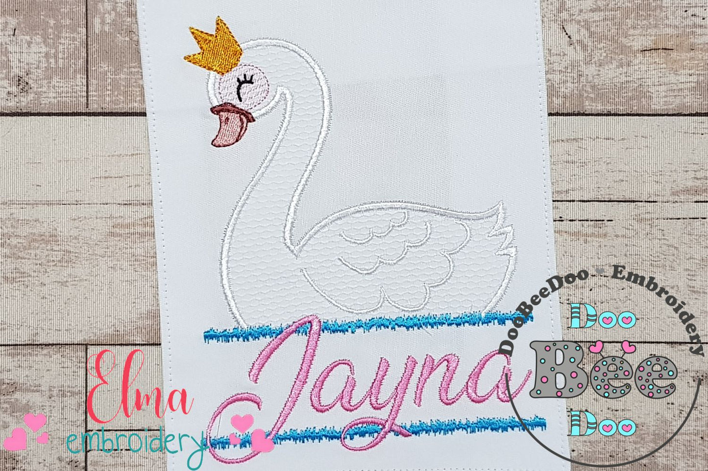 Split Princess Swan - Applique