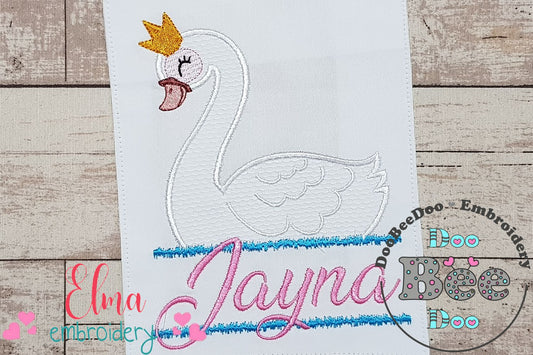 Split Princess Swan - Applique