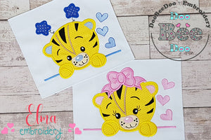 Tiger Girl and Boy - Set of 2 designs - Applique