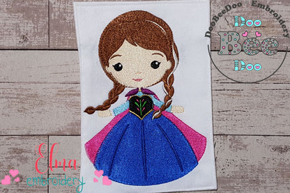 Princess Anna - Fill Stitch - Machine Embroidery Design