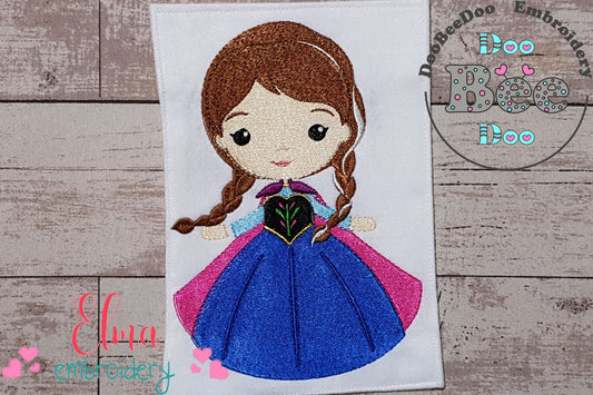 Princess Anna - Fill Stitch - Machine Embroidery Design