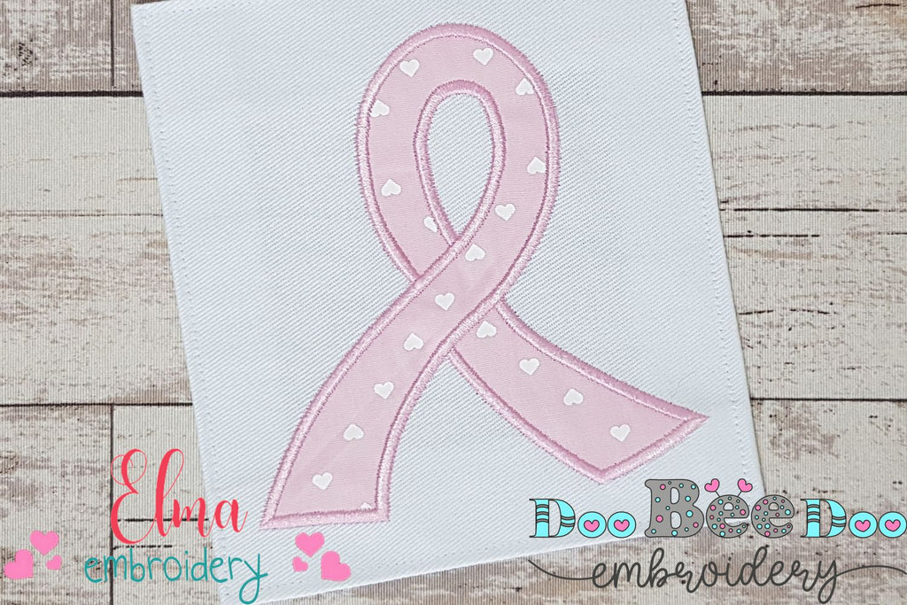 Breast Cancer Pink Ribbon - Applique
