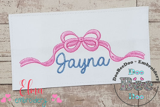 Trimmed Ribbon Bow - Fill Stitch - Machine Embroidery Design