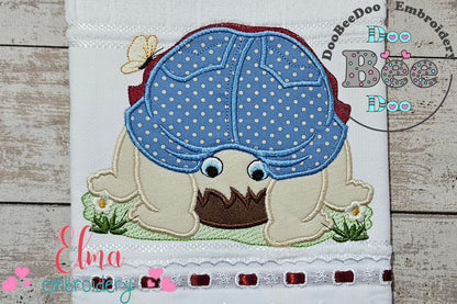 Baby Boy Looking Through his Legs - Applique