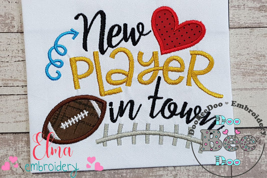 New Player in Town Football - Applique