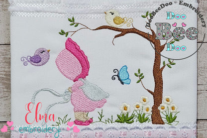Sunbonnet in the Garden - Fill Stitch