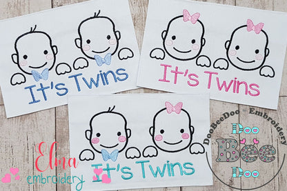 It's Twins - Set 0f 3 designs - Fill Stitch