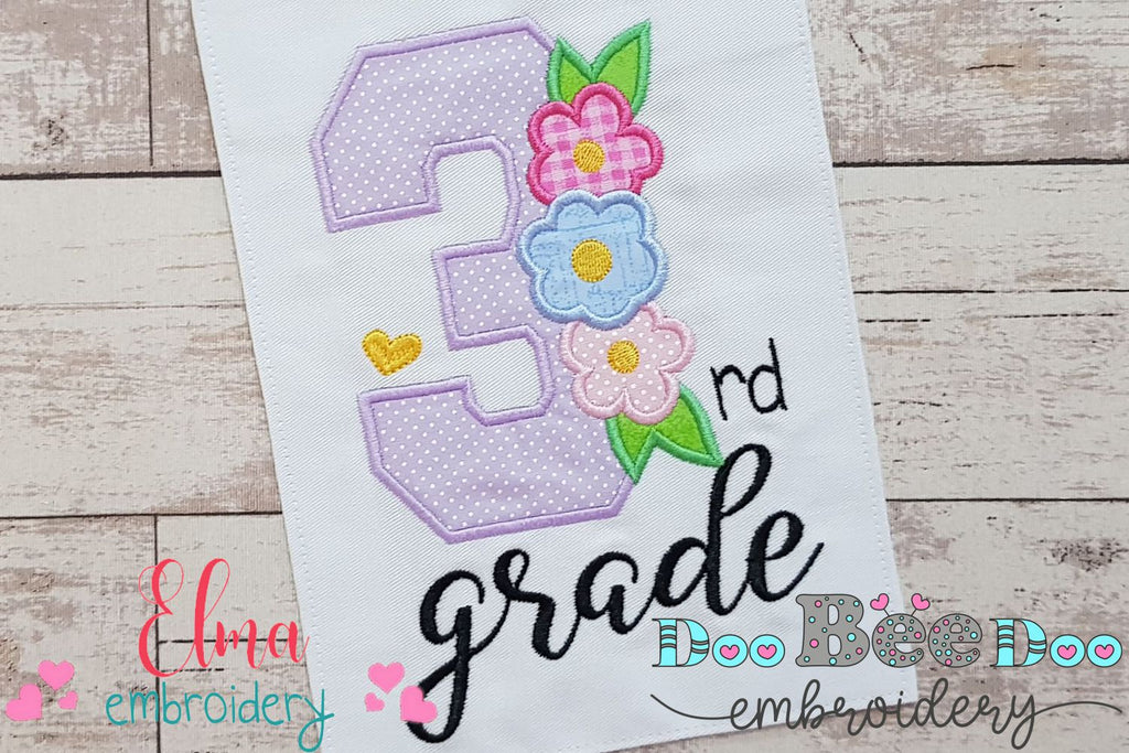 3rd Grade Flowers - Applique