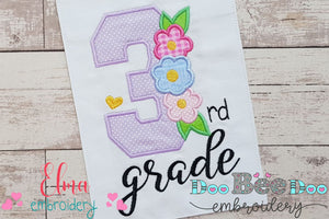 3rd Grade Flowers - Applique