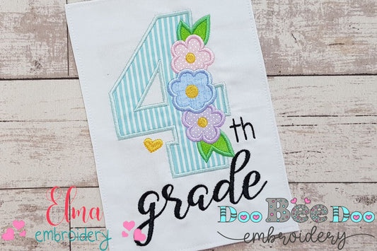 4th Grade Flowers - Applique
