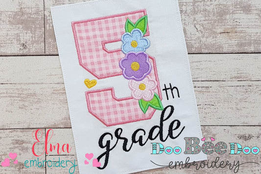 5th Grade Flowers - Applique