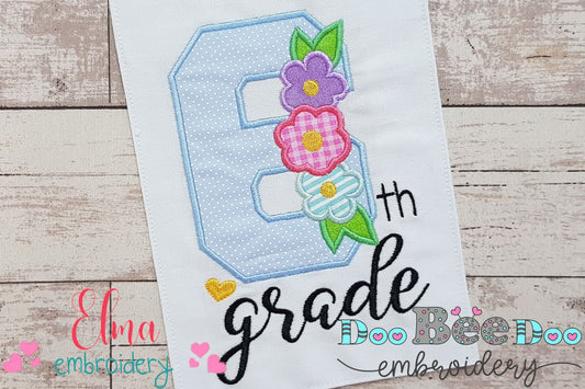 6th Grade Flowers - Applique
