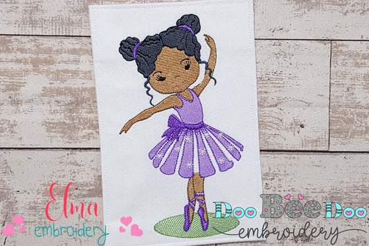 Sweet Curly Hair Ballerina - Fill Stitch