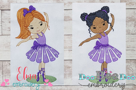 Sweet Ballerinas - Fill Stitch - Set of 2 designs
