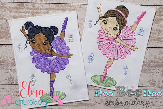 Ballerinas Dancing - Fill Stitch - Set of 2 designs