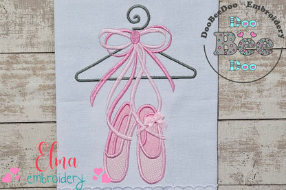 Ballerina Shoes and Hanger - Applique - Machine Embroidery Design