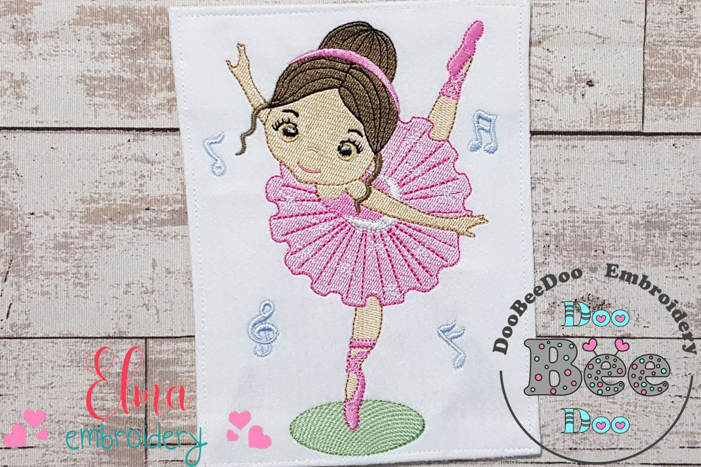 Ballerina Dancing - Fill Stitch - Machine Embroidery Design