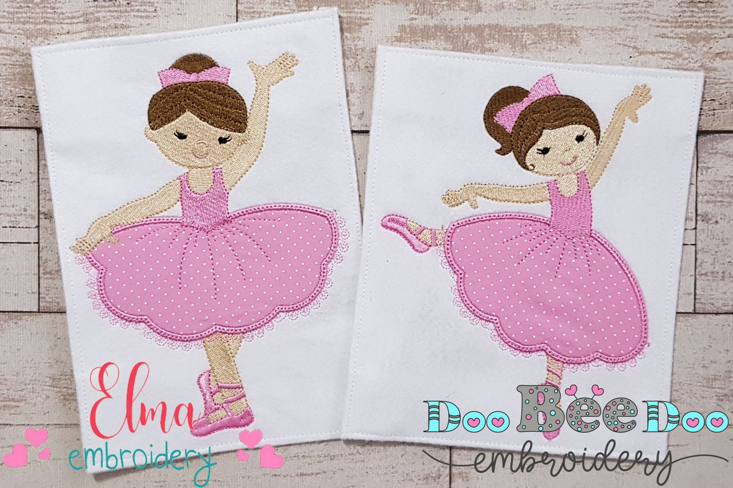 Ballerinas Dancing - Applique - Set of 2 designs