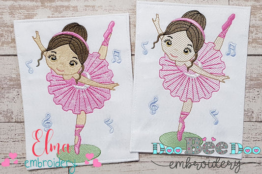 Ballerina Dancing - Fill & Rippled Stitch - Set of 2 designs