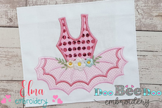 Ballerina Tutu Dress - Applique - Machine Embroidery Dress