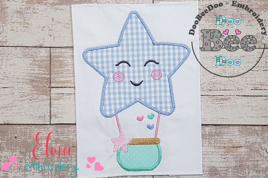 Star Boy Hot Air Balloon - Applique
