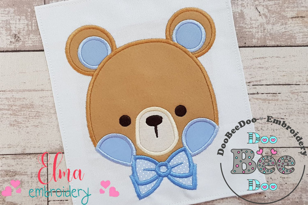 Teddy Bear Boy Face - Applique