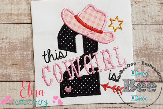 This Cowgirl is 2 Two Second Birthday Number 2 - Applique